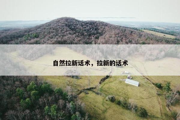 自然拉新话术，拉新的话术