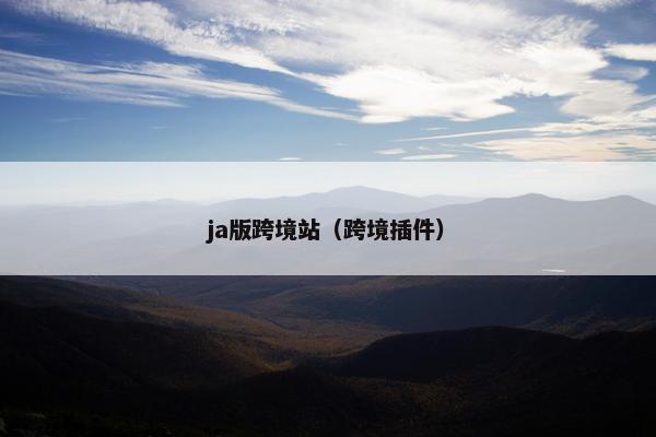 ja版跨境站（跨境插件）