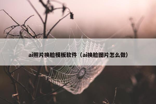 ai照片换脸模板软件（ai换脸图片怎么做）