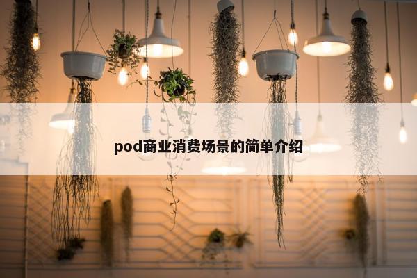 pod商业消费场景的简单介绍