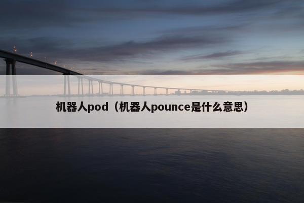 机器人pod（机器人pounce是什么意思）