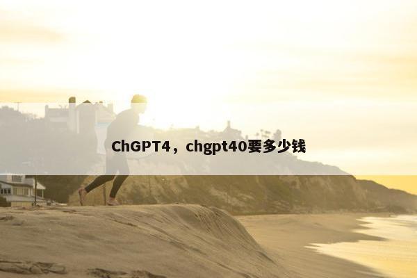 ChGPT4，chgpt40要多少钱