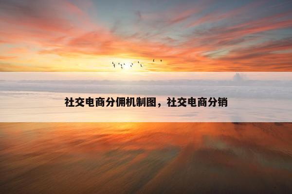 社交电商分佣机制图，社交电商分销