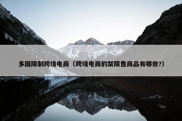 多国限制跨境电商（跨境电商的禁限售商品有哪些?）