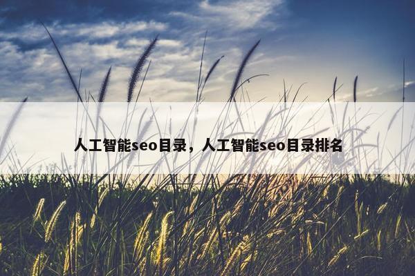 人工智能seo目录，人工智能seo目录排名
