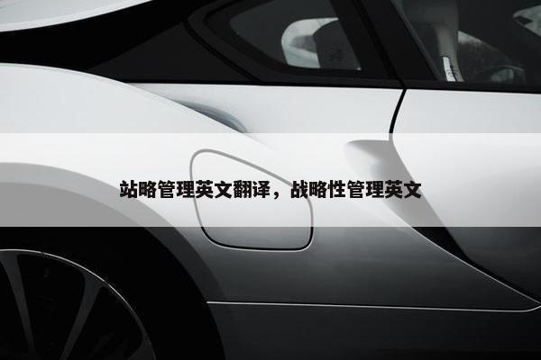 站略管理英文翻译，战略性管理英文
