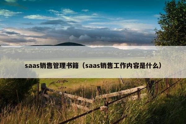 saas销售管理书籍（saas销售工作内容是什么）