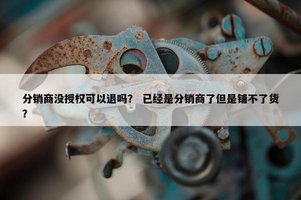 分销商没授权可以退吗？ 已经是分销商了但是铺不了货？