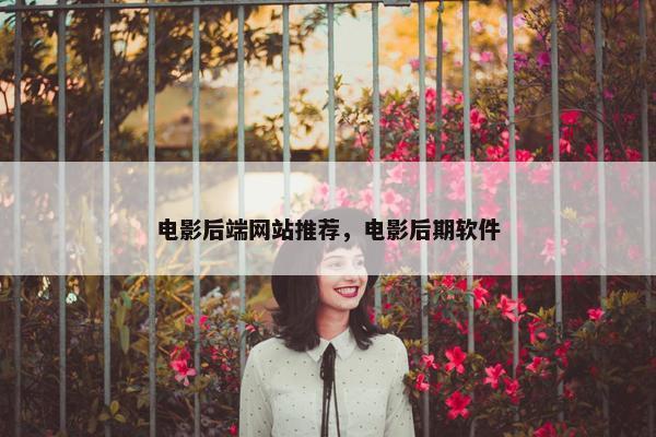 电影后端网站推荐，电影后期软件