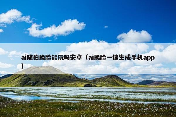 ai随拍换脸能玩吗安卓（ai换脸一键生成手机app）