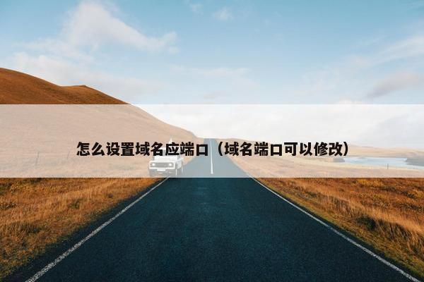 怎么设置域名应端口（域名端口可以修改）