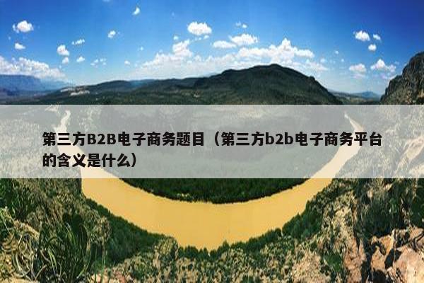 第三方B2B电子商务题目（第三方b2b电子商务平台的含义是什么）