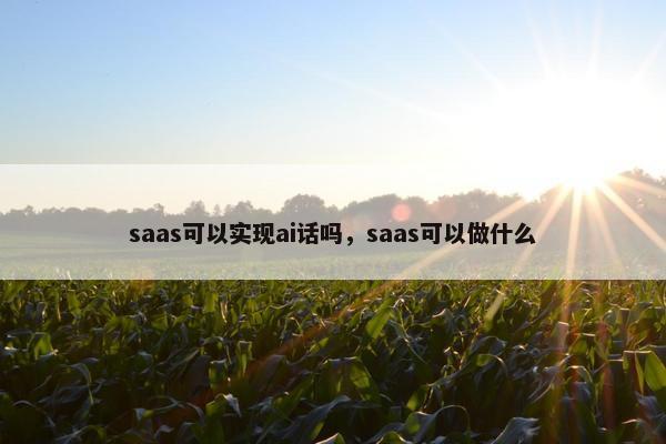 saas可以实现ai话吗，saas可以做什么