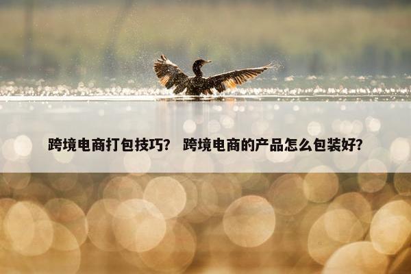 跨境电商打包技巧？ 跨境电商的产品怎么包装好？
