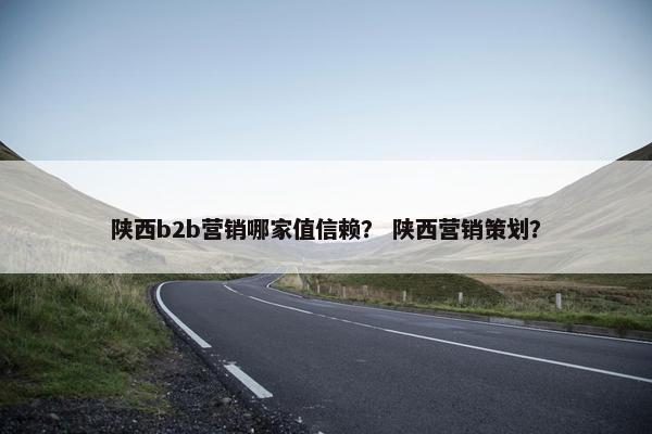 陕西b2b营销哪家值信赖？ 陕西营销策划？