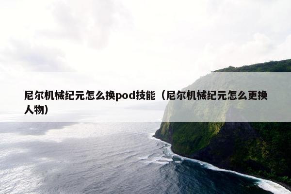 尼尔机械纪元怎么换pod技能（尼尔机械纪元怎么更换人物）