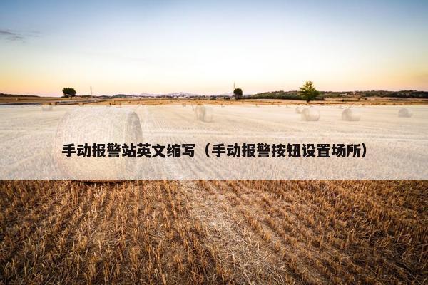 手动报警站英文缩写（手动报警按钮设置场所）