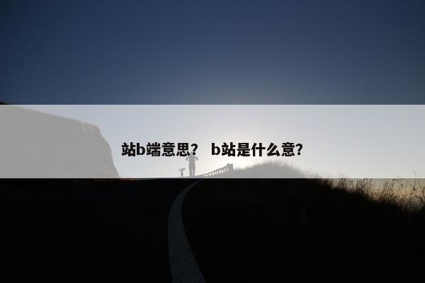 站b端意思？ b站是什么意？