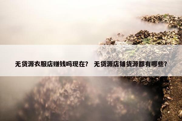 无货源衣服店赚钱吗现在？ 无货源店铺货源都有哪些？