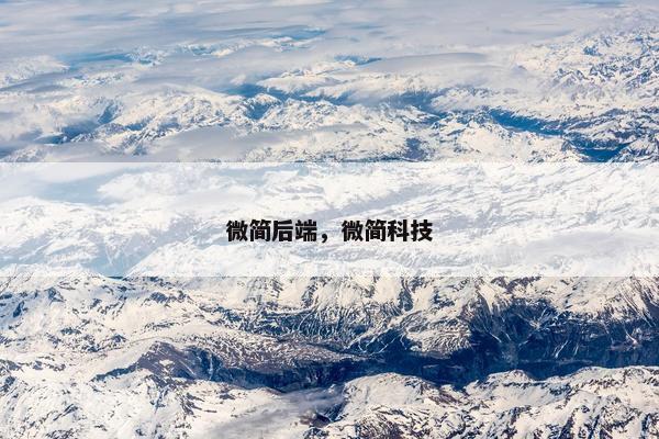 微简后端，微简科技