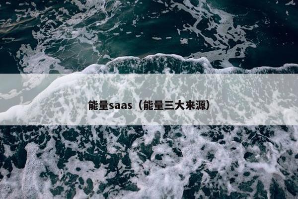 能量saas（能量三大来源）