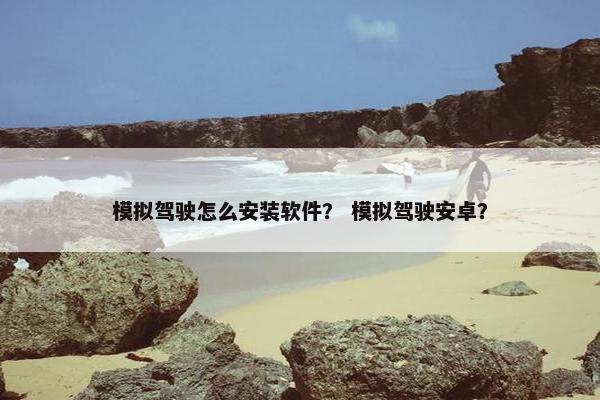 模拟驾驶怎么安装软件？ 模拟驾驶安卓？