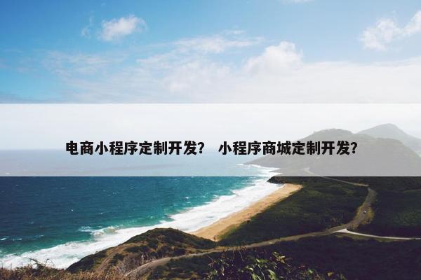 电商小程序定制开发？ 小程序商城定制开发？