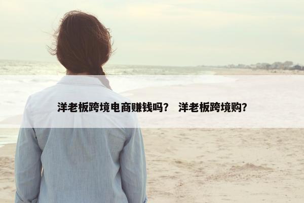 洋老板跨境电商赚钱吗？ 洋老板跨境购？