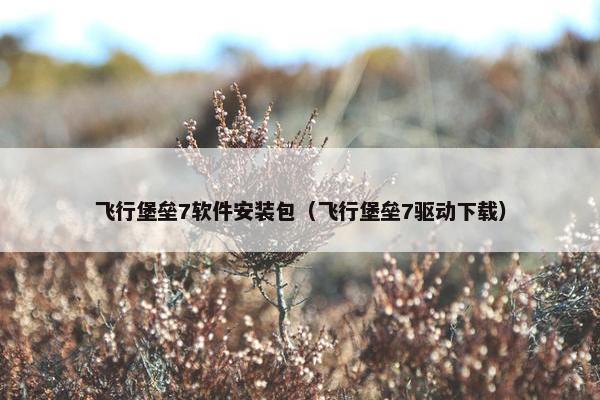 飞行堡垒7软件安装包（飞行堡垒7驱动下载）