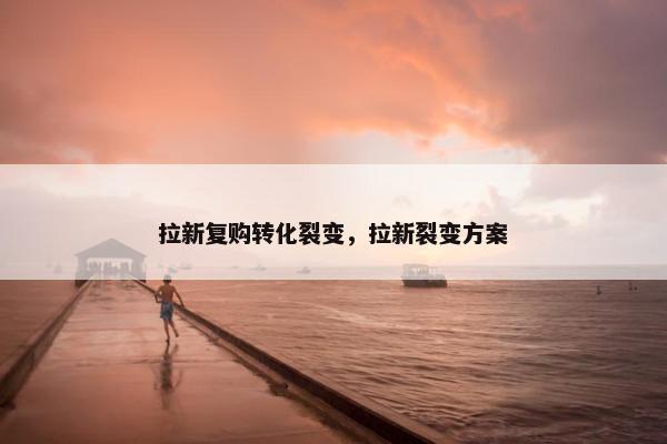 拉新复购转化裂变，拉新裂变方案
