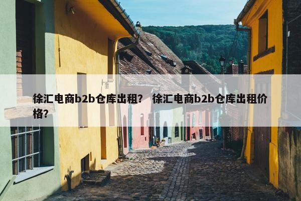 徐汇电商b2b仓库出租？ 徐汇电商b2b仓库出租价格？