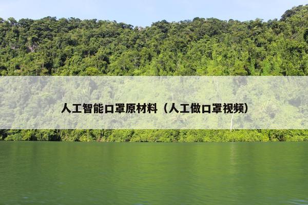 人工智能口罩原材料（人工做口罩视频）