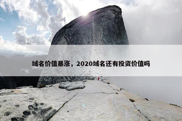 域名价值暴涨,2020域名还有投资价值吗 域名价值暴涨,2020域名还有投资价值吗