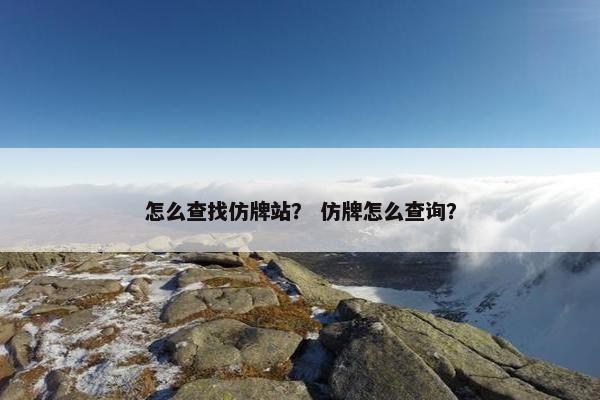 怎么查找仿牌站？ 仿牌怎么查询？