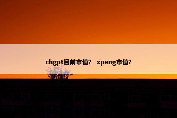 chgpt目前市值？ xpeng市值？