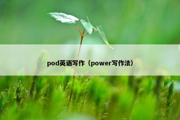 pod英语写作（power写作法）
