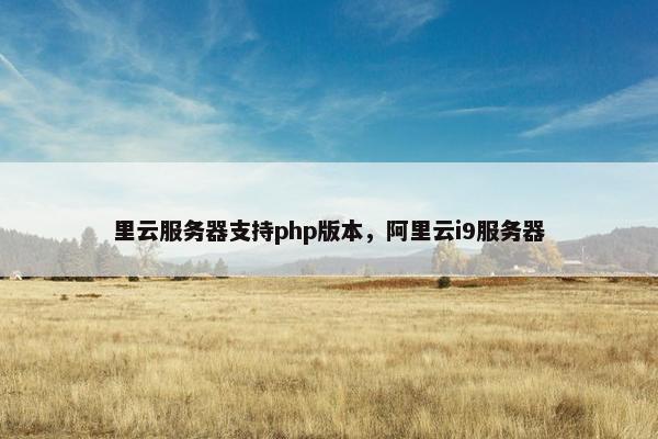 里云服务器支持php版本，阿里云i9服务器
