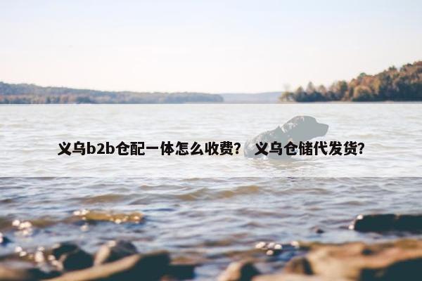 义乌b2b仓配一体怎么收费? 义乌仓储代发货?