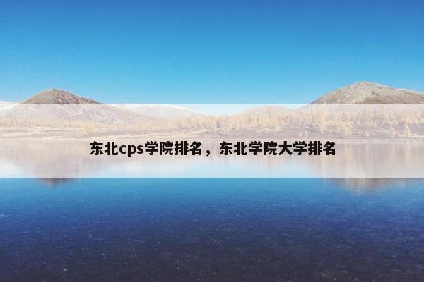 东北cps学院排名，东北学院大学排名