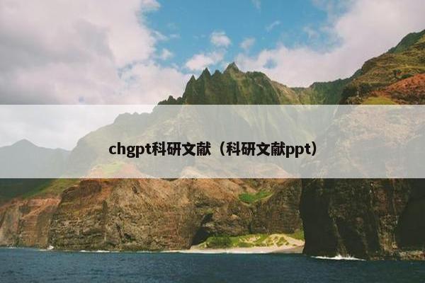 chgpt科研文献（科研文献ppt）