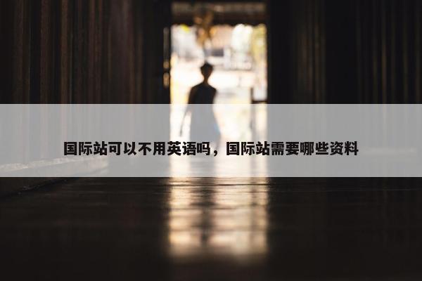 国际站可以不用英语吗，国际站需要哪些资料