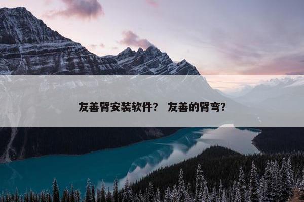 友善臂安装软件？ 友善的臂弯？