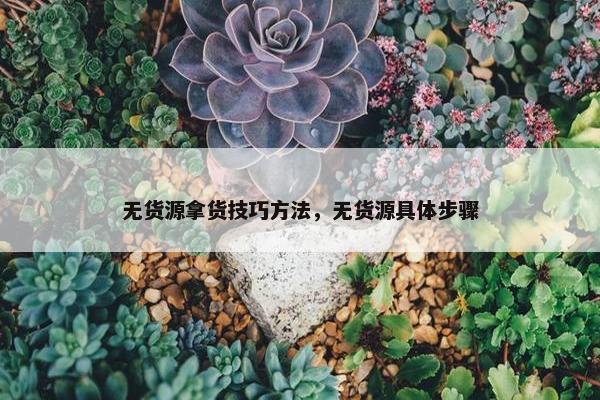 无货源拿货技巧方法，无货源具体步骤