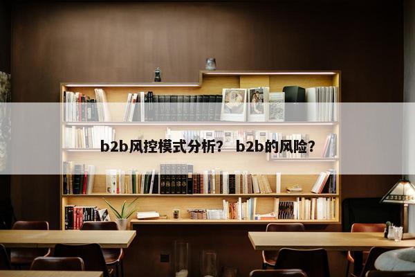b2b风控模式分析？ b2b的风险？