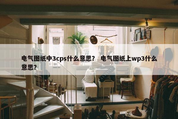 电气图纸中3cps什么意思？ 电气图纸上wp3什么意思？
