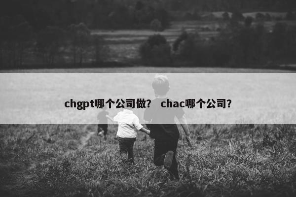 chgpt哪个公司做？ chac哪个公司？