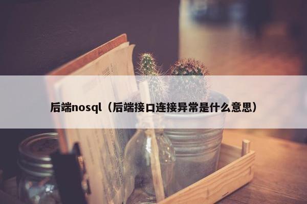 后端nosql（后端接口连接异常是什么意思）