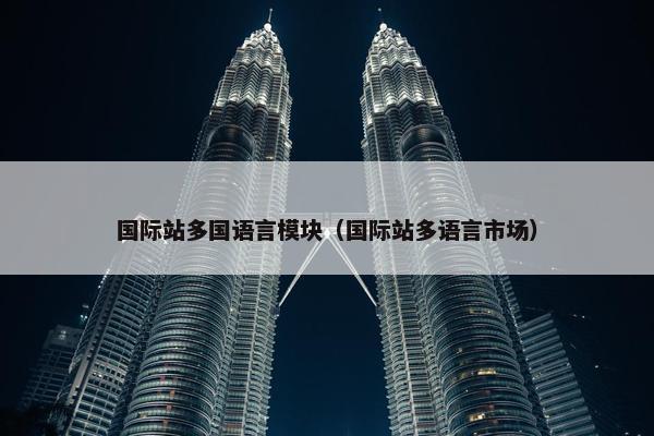 国际站多国语言模块（国际站多语言市场）
