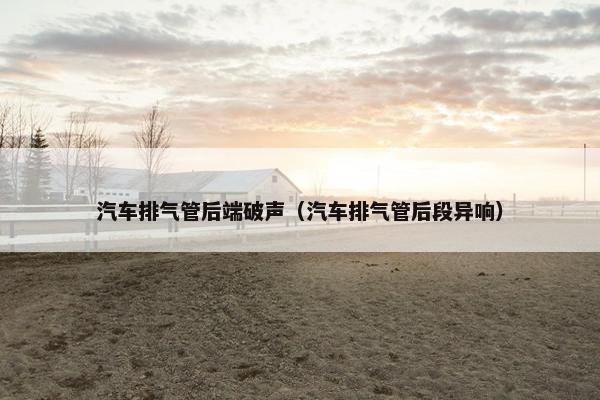 汽车排气管后端破声（汽车排气管后段异响）