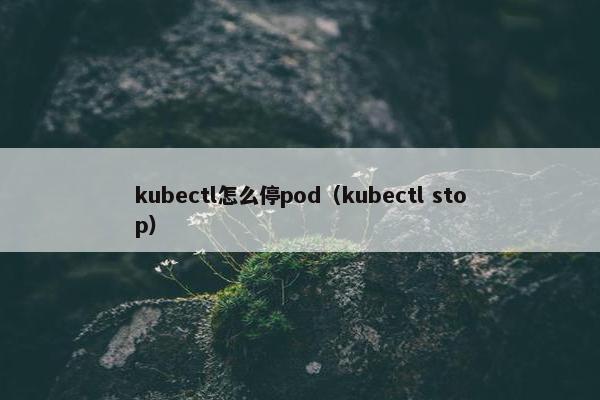 kubectl怎么停pod（kubectl stop）